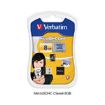 Verbatim (������) MicroSDHC �޸� 8GB (Class4, USB������ ����)